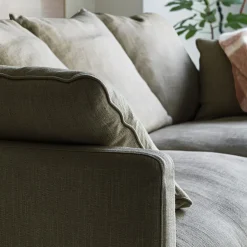 Canapé 4 Places*alinea Canapé 4 places fixe en tissu - cèdre Vert