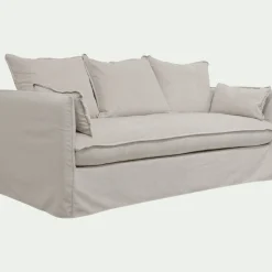 Canapé En Tissu|Canapé 3 Places*alinea Canapé 3 places fixe en tissu wind - alpilles Beige