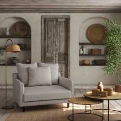 Fauteuil|Petit Canapé*alinea Canapé 1.5 places fixe en tissu - borie Gris