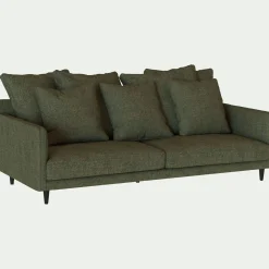 Canapé 4 Places*alinea Canapé 4 places fixe en tissu joint - cèdre Vert