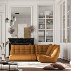 Canapé 3 Places*alinea Canapé 3 places fixe en tissu chenille - argan Jaune