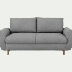 Canapé En Tissu|Canapé 3 Places*alinea Canapé 3 places fixe en tissu - moyen Gris