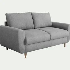 Canapé En Tissu|Canapé 3 Places*alinea Canapé 3 places fixe en tissu - moyen Gris