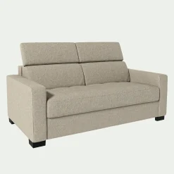 Canapé 2 Places|Canapé Fixe*alinea Canapé 2 places fixe en tissu pop avec accoudoirs 15cm - Beige
