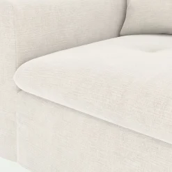 Canapé 2 Places*alinea Canapé 2 places fixe en tissu doux tramé - ventoux Blanc