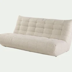 Canapé En Tissu|Canapé 4 Places*alinea Canapé 4 places fixe en tissu bouclette - écru Blanc