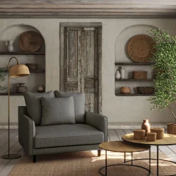 Fauteuil|Petit Canapé*alinea Canapé 1,5 places fixe en tissu - restanque Gris