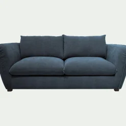 Canapé En Tissu|Canapé 3 Places*alinea Canapé 3 places fixe en tissu Nature - Bleu