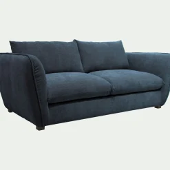 Canapé En Tissu|Canapé 3 Places*alinea Canapé 3 places fixe en tissu Nature - Bleu