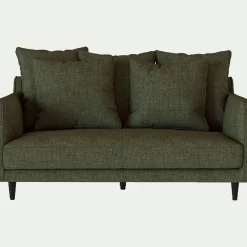 Canapé 2 Places|Canapé Droit*alinea Canapé 2 places fixe en tissu joint - cèdre Vert