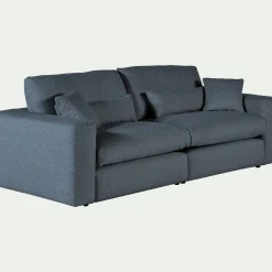 Canapé 5 Places|Canapé Fixe*alinea Canapé 5 places fixe en tissu bouclette - Bleu