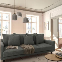 Canapé 5 Places*alinea Canapé 5 places fixe en tissu - restanque Gris