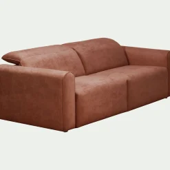 Canapé En Tissu|Canapé 3 Places*alinea Canapé 3 places fixe en tissu - Brun rustrel