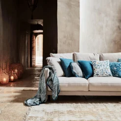 Canapé 5 Places*alinea Canapé 5 places fixe en tissu joint - roucas Beige