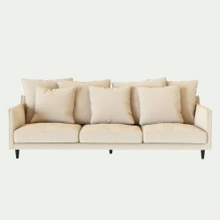 Canapé 5 Places*alinea Canapé 5 places fixe en tissu joint - roucas Beige