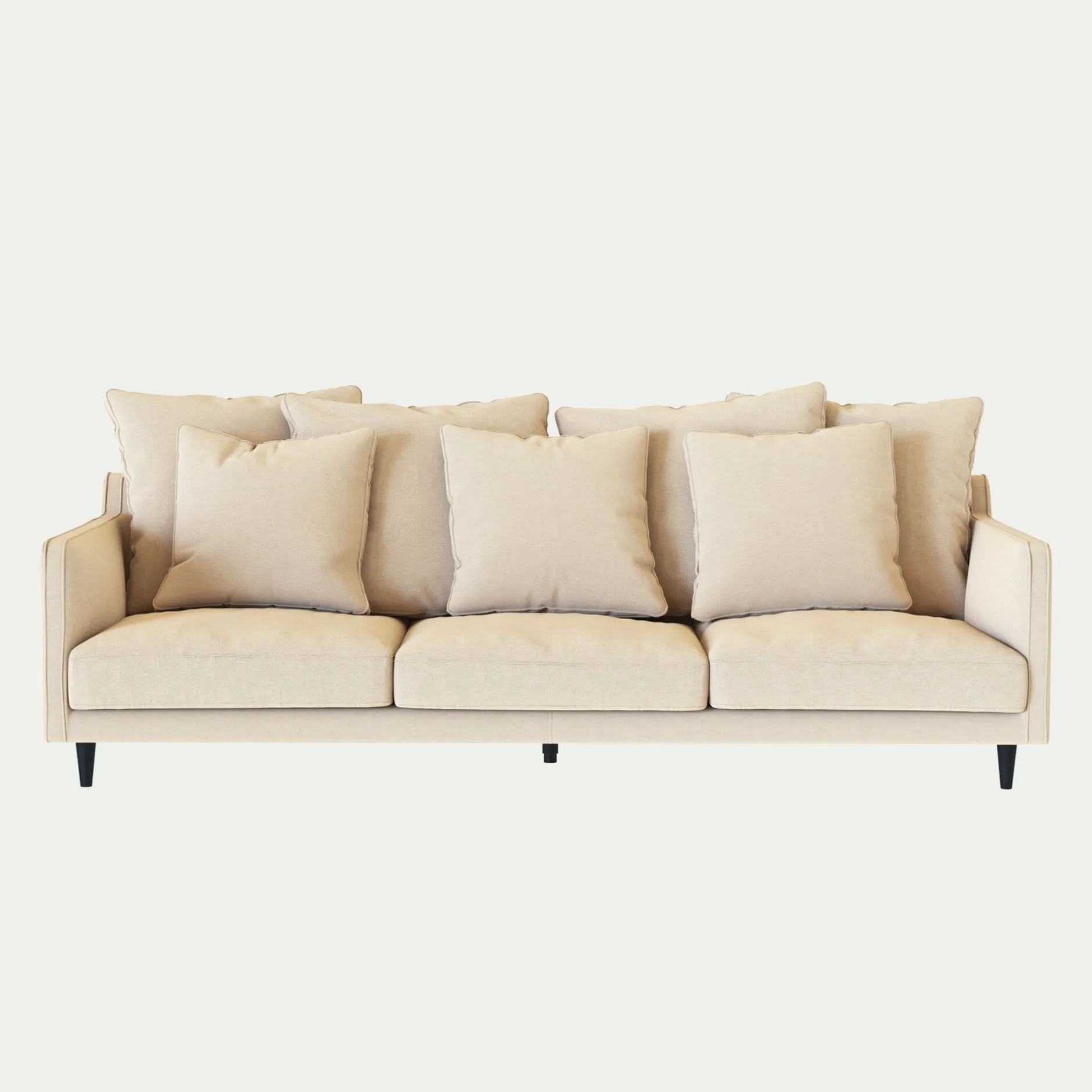 Canapé 5 Places*alinea Canapé 5 places fixe en tissu joint - roucas Beige