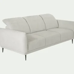 Canapé 4 Places*alinea Canapé 4 places fixe en tissu memphis avec fonction avance-recul - roucas Beige
