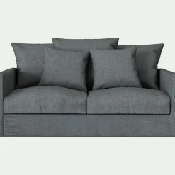 Canapé En Lin|Canapé En Tissu*alinea Canapé 2 places fixe en tissu - ardoise Gris
