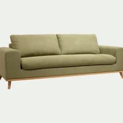 Canapé En Tissu|Canapé 4 Places*alinea Canapé 4 places fixe en tissu Cosmo - kaki Vert