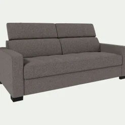 Canapé En Tissu|Canapé 3 Places*alinea Canapé 3 places fixe en tissu pop avec accoudoirs 15cm - taupe Gris