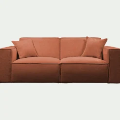 Canapé 3 Places*alinea Canapé 3 places fixe en tissu genesis - brun rustrel Marron