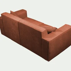 Canapé 3 Places*alinea Canapé 3 places fixe en tissu genesis - brun rustrel Marron