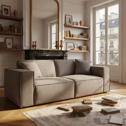 Canapé En Tissu|Canapé Fixe*alinea Canapé 3 places fixe en tissu genesis - Gris