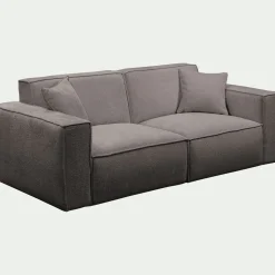 Canapé En Tissu|Canapé Fixe*alinea Canapé 3 places fixe en tissu genesis - Gris