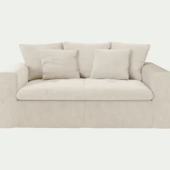 Canapé 2 Places*alinea Canapé 2 places fixe en tissu doux tramé - Beige