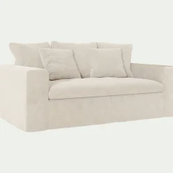 Canapé 2 Places*alinea Canapé 2 places fixe en tissu doux tramé - Beige