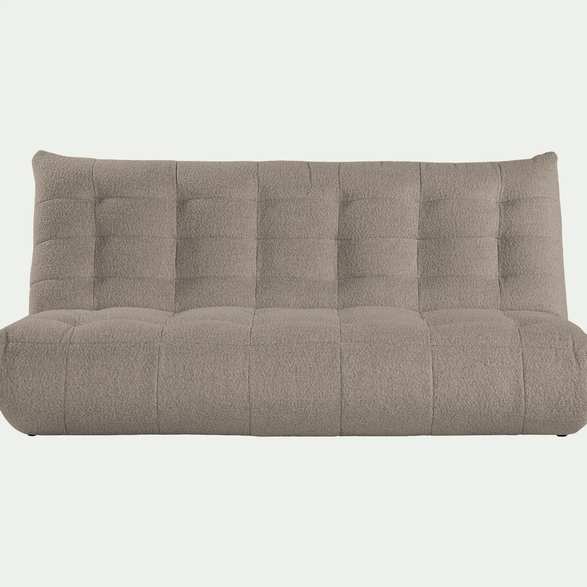 Canapé 4 Places*alinea Canapé 4 places fixe en tissu bouclette - Gris clair