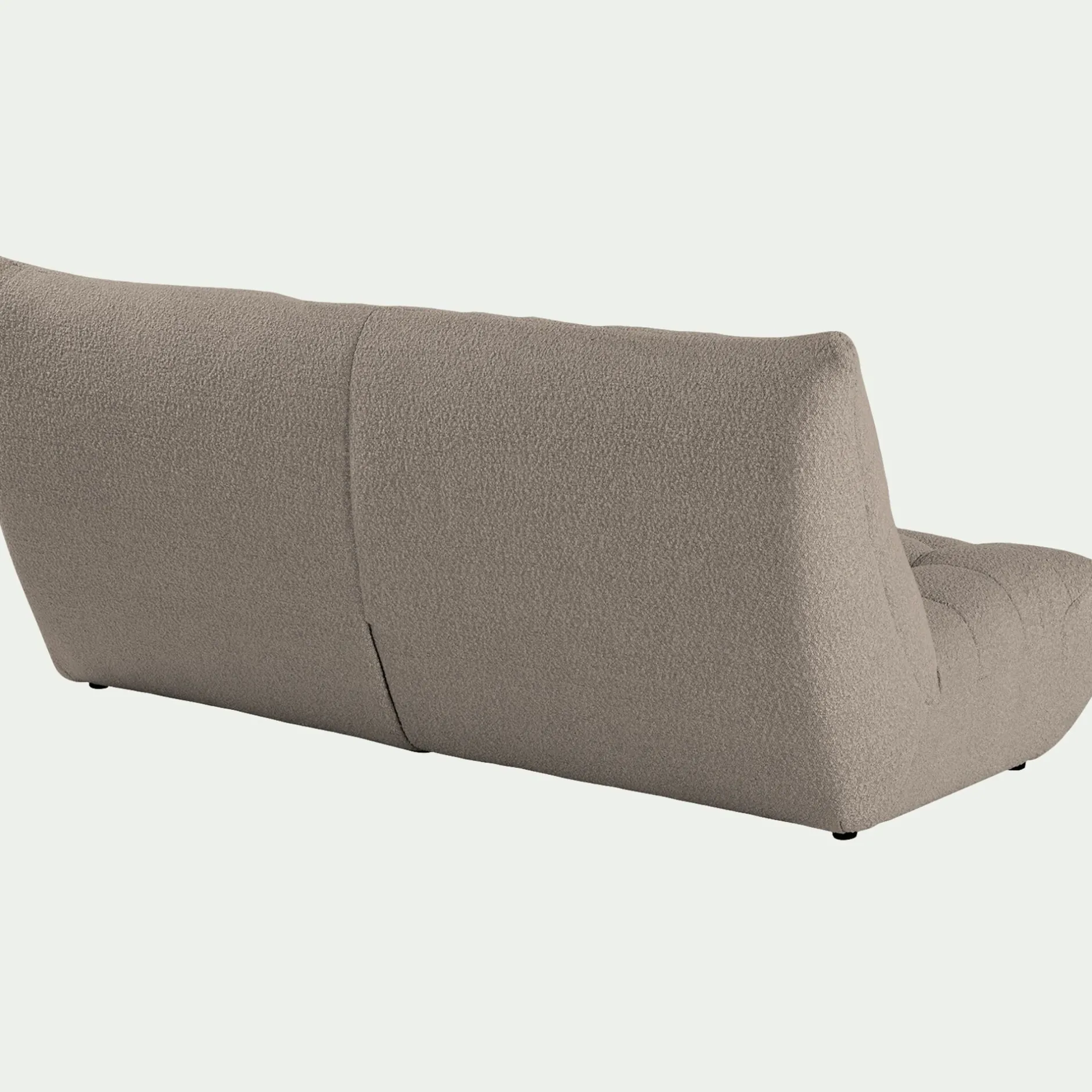 Canapé 4 Places*alinea Canapé 4 places fixe en tissu bouclette - Gris clair