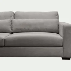 Canapé En Tissu|Canapé 5 Places*alinea Canapé 5 places fixe en tissu Bloq - moyen Gris