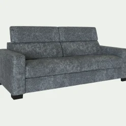 Canapé 3 Places|Canapé Fixe*alinea Canapé 3 places fixe en tissu Genesis avec accoudoirs 20cm - ardoise Gris