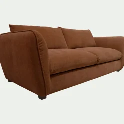 Canapé 4 Places*alinea Canapé 4 places fixe en tissu Nature - brun rustrel Marron