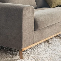 Canapé En Tissu|Canapé 3 Places*alinea Canapé 3 places fixe en tissu storm - taupe Gris