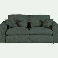 Canapé En Tissu|Canapé 3 Places*alinea Canapé 3 places fixe en tissu chenille Benjo - calaluna Bleu