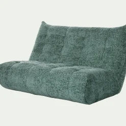 Canapé 3 Places*alinea Canapé 3 places fixe en tissu chenille - calaluna Bleu