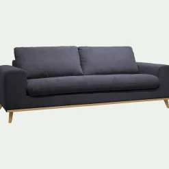 Canapé En Tissu|Canapé 4 Places*alinea Canapé 4 places fixe en tissu Crown - calabrun Bleu