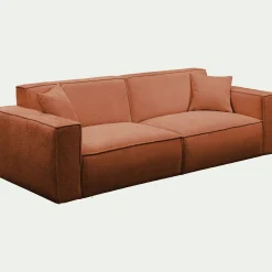 Canapé 4 Places*alinea Canapé 4 places fixe en tissu genesis - Brun rustrel