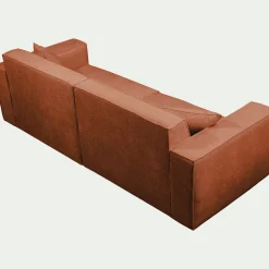 Canapé 4 Places*alinea Canapé 4 places fixe en tissu genesis - Brun rustrel