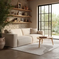 Canapé 4 Places*alinea Canapé 4 places fixe en tissu Genesis - Beige