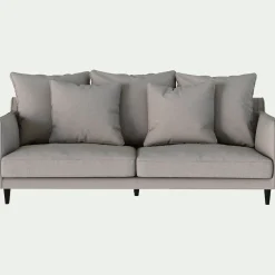 Canapé 3 Places*alinea Canapé 3 places fixe en tissu joint - Gris borie