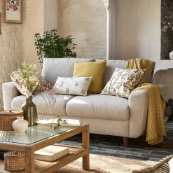 Canapé En Tissu|Canapé 3 Places*alinea Canapé 3 places fixe en tissu - alpilles Beige