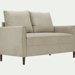 Canapé En Tissu|Canapé 2 Places*alinea Canapé 2 places fixe en tissu Loft - roucas Beige