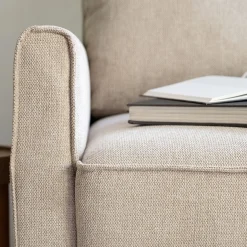 Canapé En Tissu|Canapé 2 Places*alinea Canapé 2 places fixe en tissu Loft - roucas Beige