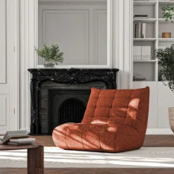 Canapé 2 Places|Canapé Modulable*alinea Canapé 2 places fixe en tissu chenille - brun rustrel Marron