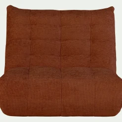 Canapé 2 Places|Canapé Modulable*alinea Canapé 2 places fixe en tissu chenille - brun rustrel Marron