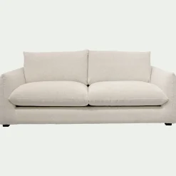 Canapé En Tissu|Canapé Fixe*alinea Canapé 3 places fixe en tissu Raven - écru Blanc