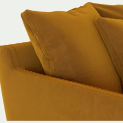 Canapé En Tissu|Canapé 4 Places*alinea Canapé 4 places fixe en tissu velvet - argan Jaune
